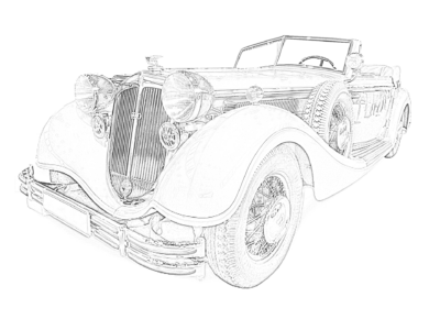 Fahrzeug Horch – Wilhelm Jahn Anlasser und Lichtmaschinen – Wilhelm Jahn, zu dem wir Anlasser und Lichtmaschinen bieten.